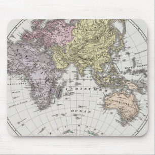 Tapis De Souris Carte de l'Atlas de l'Hémisphère Est