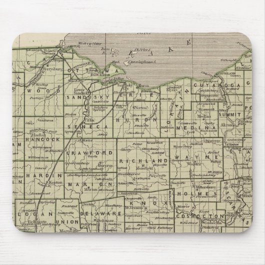Tapis De Souris Carte de l'Atlas de l'Ohio (Devant)