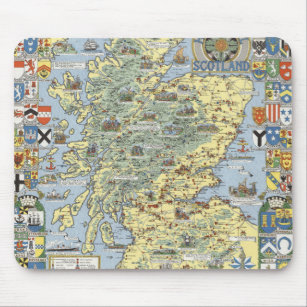 Tapis De Souris Carte de l'Écosse historique