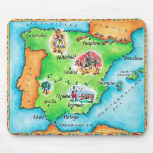 Tapis De Souris Carte de l'Espagne