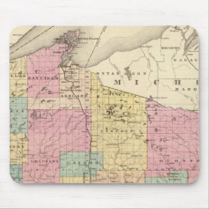 Tapis De Souris Carte de l'État du Wisconsin