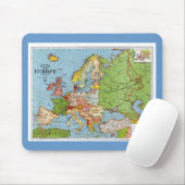 Tapis De Souris Carte de l'Europe (Avec souris)