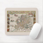 Tapis De Souris Carte de l'Europe médiévale (par Willem Blaeu) (Avec souris)