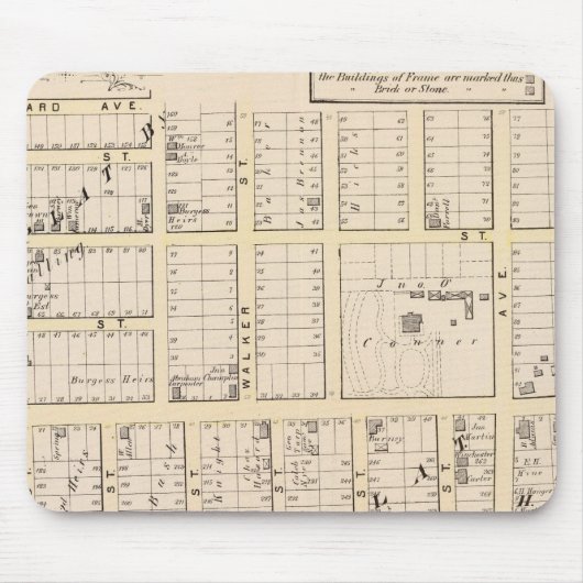 Tapis De Souris Carte de l'île de Rhode East Providence (Devant)