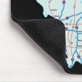 Tapis De Souris Carte de l'Illinois Mousepad (Coin)