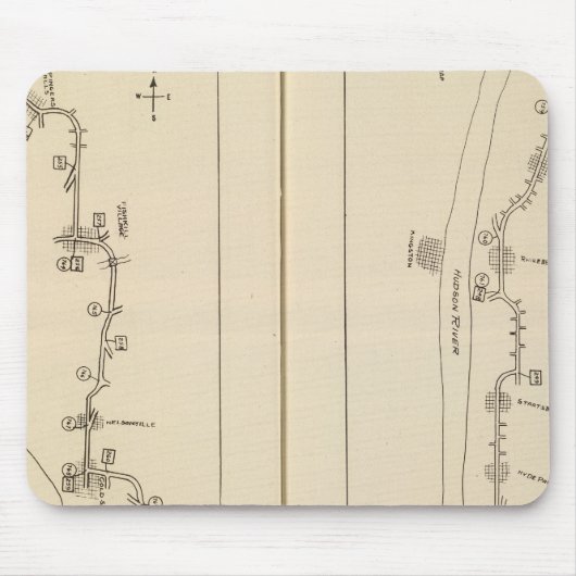 Tapis De Souris Carte de l'Index Comté de Dutchess de Putnam, New  (Devant)