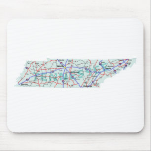 Tapis De Souris Carte de l'inter-état du Tennessee Mousepad