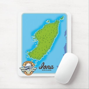 Tapis De Souris Carte de l'Iona Écosse