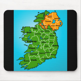 Tapis De Souris Carte de l'Irlande (comtés)