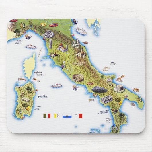 Tapis De Souris Carte de l'Italie (Devant)
