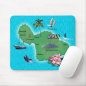 Tapis De Souris Carte de Maui (Avec souris)