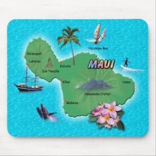 Tapis De Souris Carte de Maui