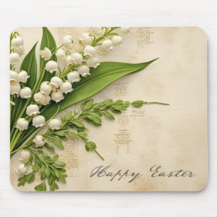 Tapis De Souris Carte de Pâques Muguet Élégante
