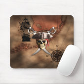 Tapis De Souris Carte de pirate (Avec souris)