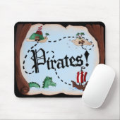 Tapis De Souris Carte de pirate (Avec souris)