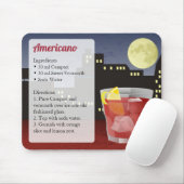 Tapis De Souris Carte de recette Americano (Avec souris)