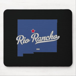 Tapis De Souris Carte de Rio Rancho Nouveau-Mexique Nm