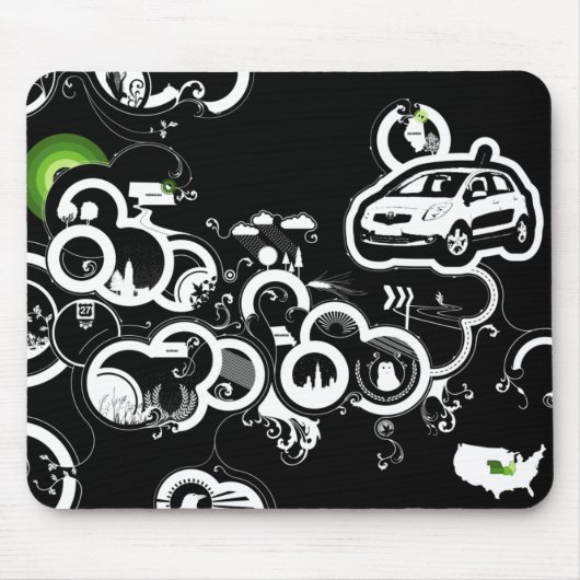 Tapis De Souris Carte de route Mousepad (Devant)
