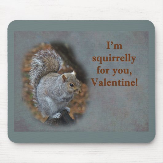 Tapis De Souris Carte de Saint-Valentin écureuil (Devant)
