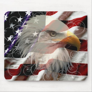 Tapis De Souris Carte de souris American Eagle Flag