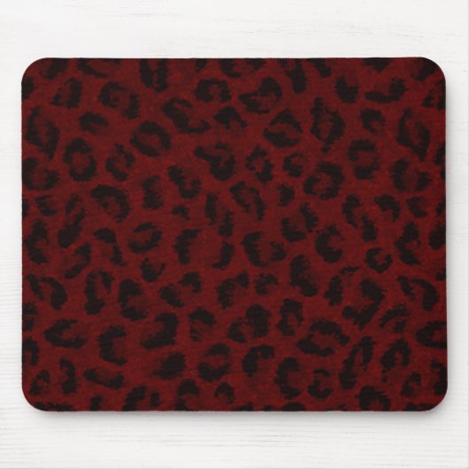 Tapis De Souris Carte de souris Empreinte de léopard rouge (Devant)