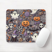 Tapis De Souris Carte de souris Halloween mignonne (Avec souris)