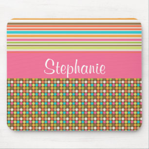 Tapis De Souris Carte de souris Monogram Personnalisable Pois Rain
