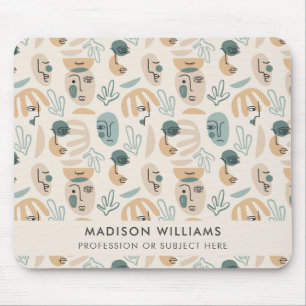 Tapis De Souris Carte de souris monogramme du client