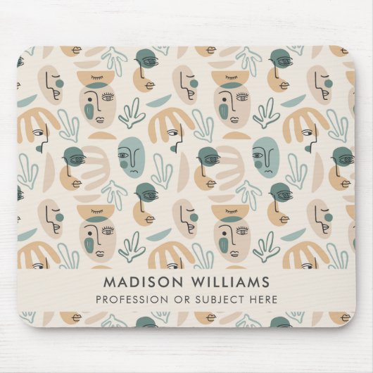 Tapis De Souris Carte de souris monogramme du client (Devant)