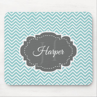 Tapis De Souris Carte de souris personnalisée Chevron turquoise