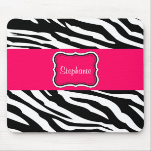 Tapis De Souris Carte de souris personnalisée Zebra noir et blanc