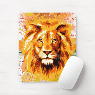 Tapis De Souris Carte de souris Safari Lion   Lion coloré Mousepad