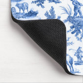 Tapis De Souris Carte de souris Toile bleue de Jouy (Coin)