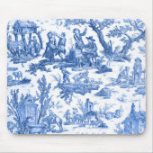 Tapis De Souris Carte de souris Toile bleue de Jouy (Devant)