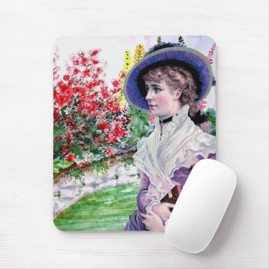 Tapis De Souris Carte de souris victorienne de conception de dame (Avec souris)