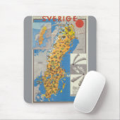 Tapis De Souris Carte de Suède (Avec souris)