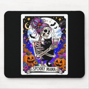 Tapis De Souris Carte de tarot de maman effrayante Halloween Maman