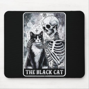 Tapis De Souris Carte de tarot Le squelette de chat noir Saison ef