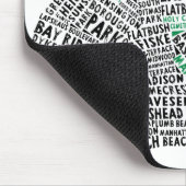 Tapis De Souris Carte de typographie de Brooklyn NYC (Coin)