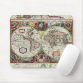 Tapis De Souris Carte de Vieux Monde Mousepad (Avec souris)