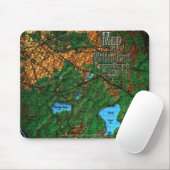 Tapis De Souris Carte de Walden Pond et des environs (Avec souris)