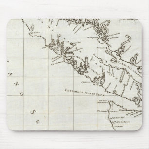 Tapis De Souris Carte de Washington, Colombie-Britannique, Vancouv