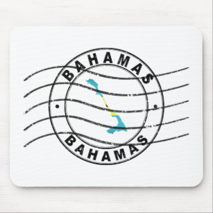 Tapis De Souris Carte des Bahamas, Timbre de passeport postal