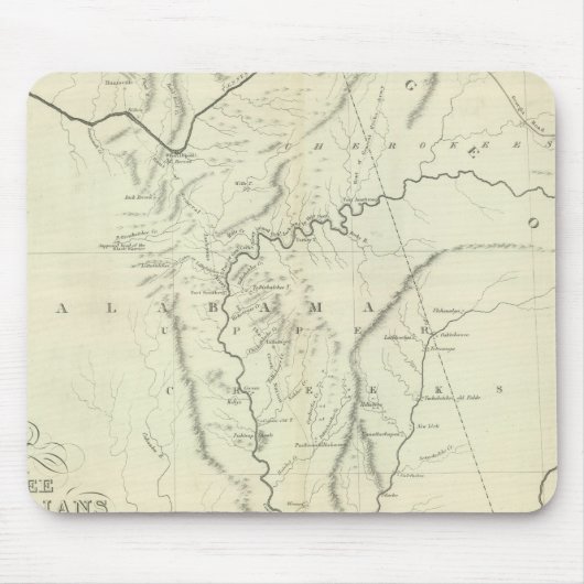 Tapis De Souris Carte des Cherokees (Devant)