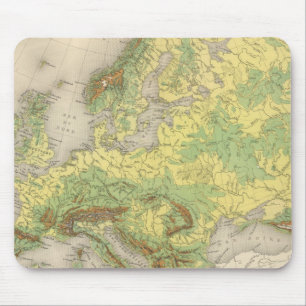 Tapis De Souris Carte des contours de l'Europe
