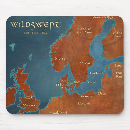 Tapis De Souris Carte des espèces sauvages - Mousepad (Devant)