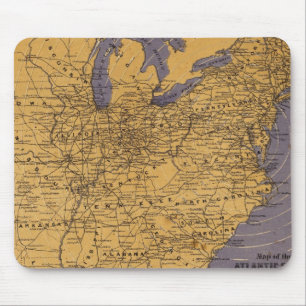 Tapis De Souris Carte des États de l'Atlantique