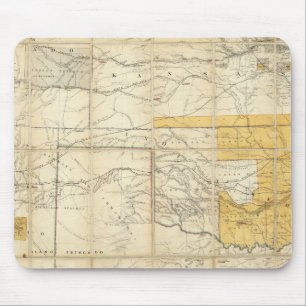 Tapis De Souris Carte Des États Du Kansas Et Du Texas