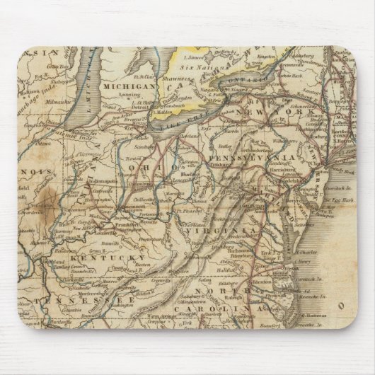 Tapis De Souris Carte Des États-Unis 3 (Devant)