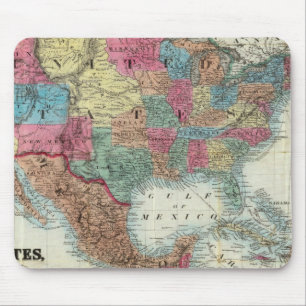 Tapis De Souris Carte Des États-Unis, Du Canada, Du Mexique